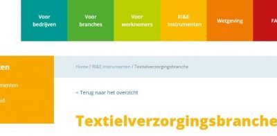 Uitgelichte afbeelding voor RI&E Textielverzorging: Steunpunterkenning opnieuw verleend!