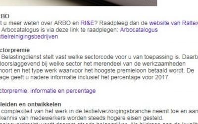 Uitgelichte afbeelding voor Arbocatalogus Textielreinigingsbedrijven op NETEX-website