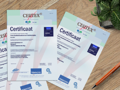 Uitgelichte afbeelding voor Drie nieuwe Certex-certificaten voor Lamme Textielbeheer